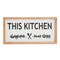 Wooden Rustic Kitchen Wall Decor Sign, This Kitchen Always Open Never Closes (16 x 8 In)
